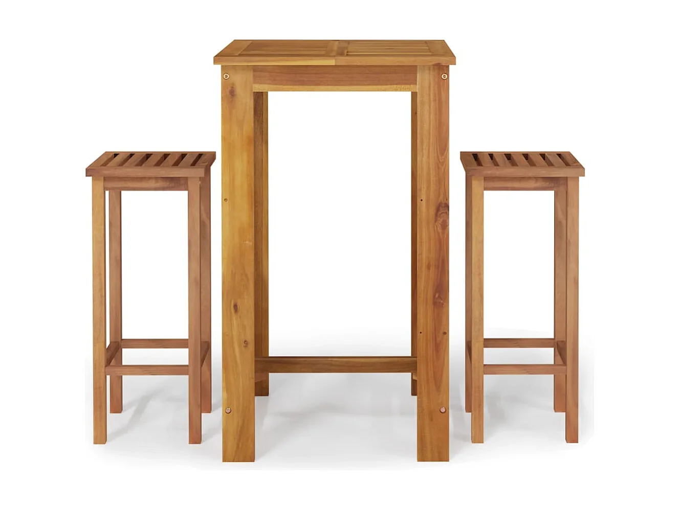 Ensemble de bar de jardin 3 pcs bois d'acacia solide