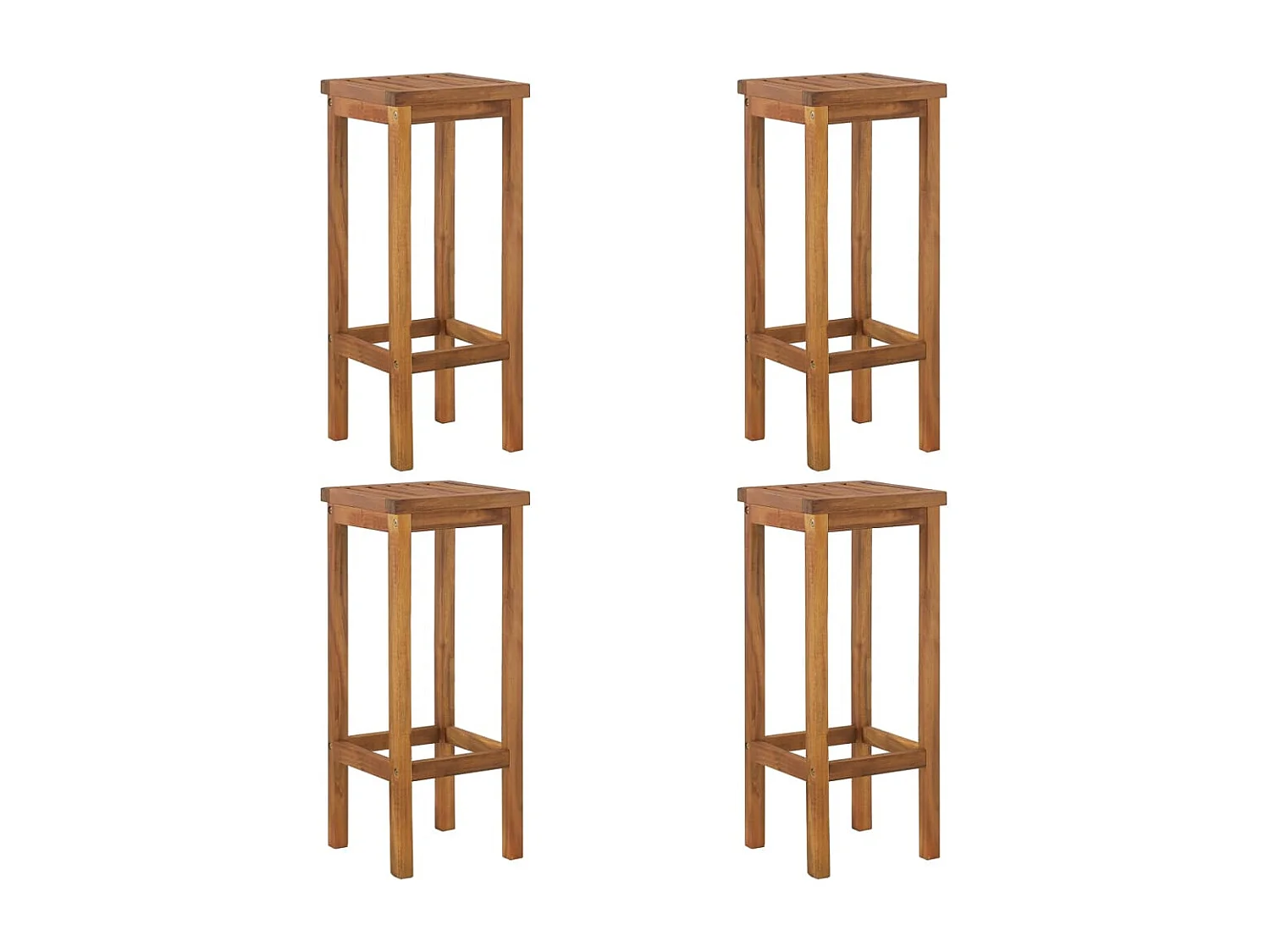 5-tlg. Gartenbar-Set Massivholz Akazie