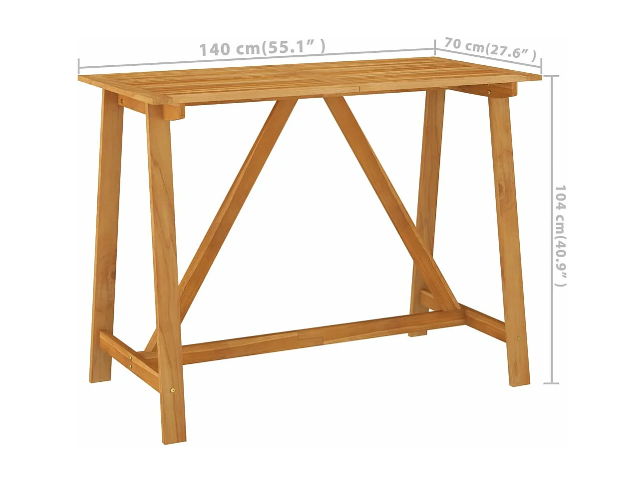 Ensemble de bar de jardin 7 pcs Gris