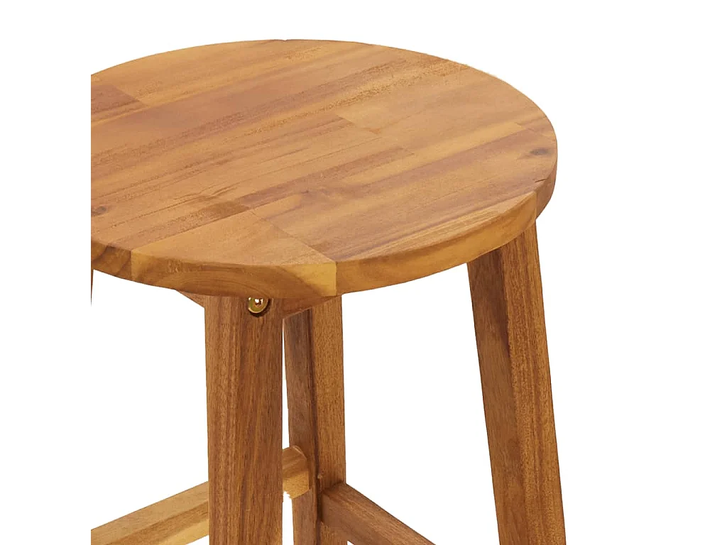 3-tlg. Bar-Set Massivholz Akazie