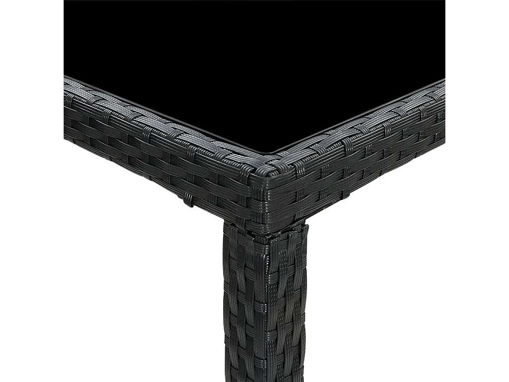 9-delige Tuinbarset met kussens poly rattan zwart