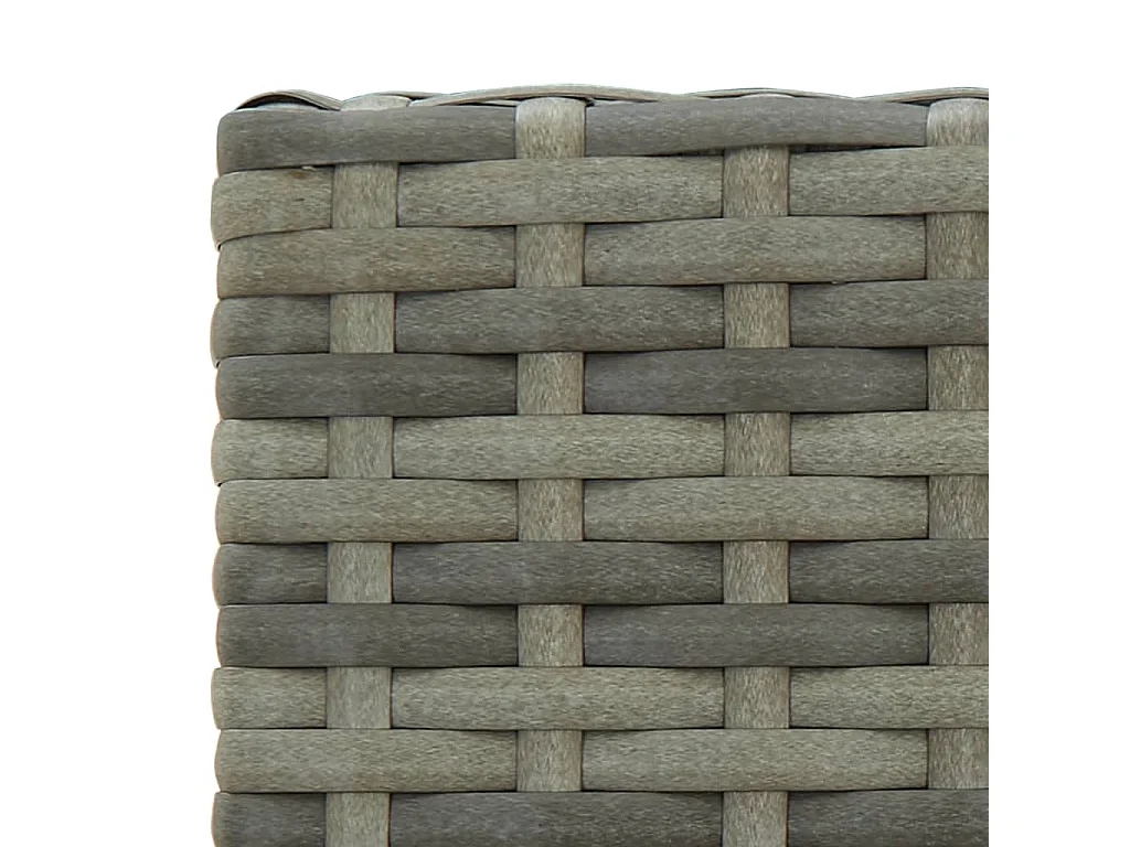 Set muebles bar jardín 5 pzas ratán sintético reposabrazos gris