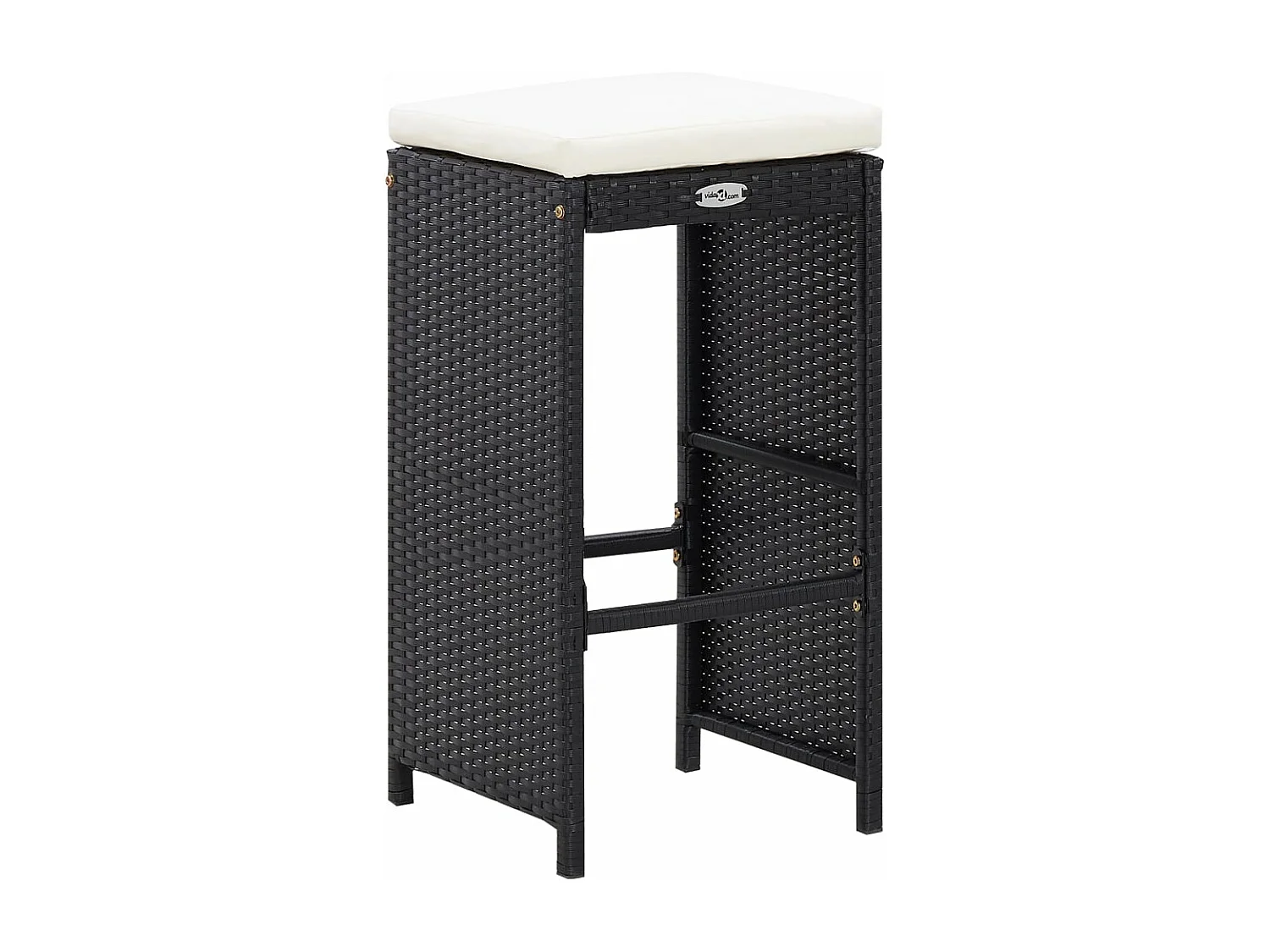 9-delige Tuinbarset poly rattan zwart