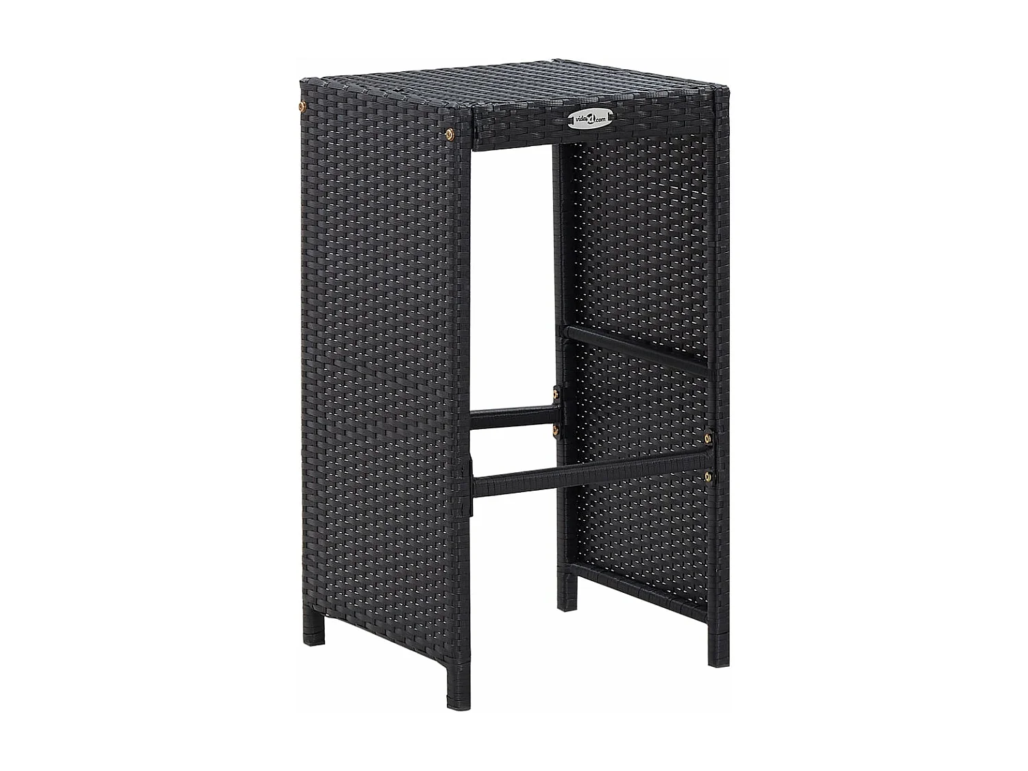 9-delige Tuinbarset poly rattan zwart