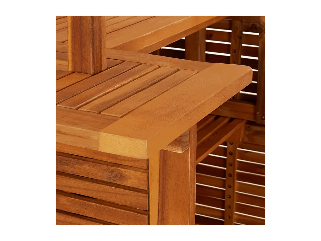 Set da Bar per Giardino 3 pz in Legno Massello di Acacia