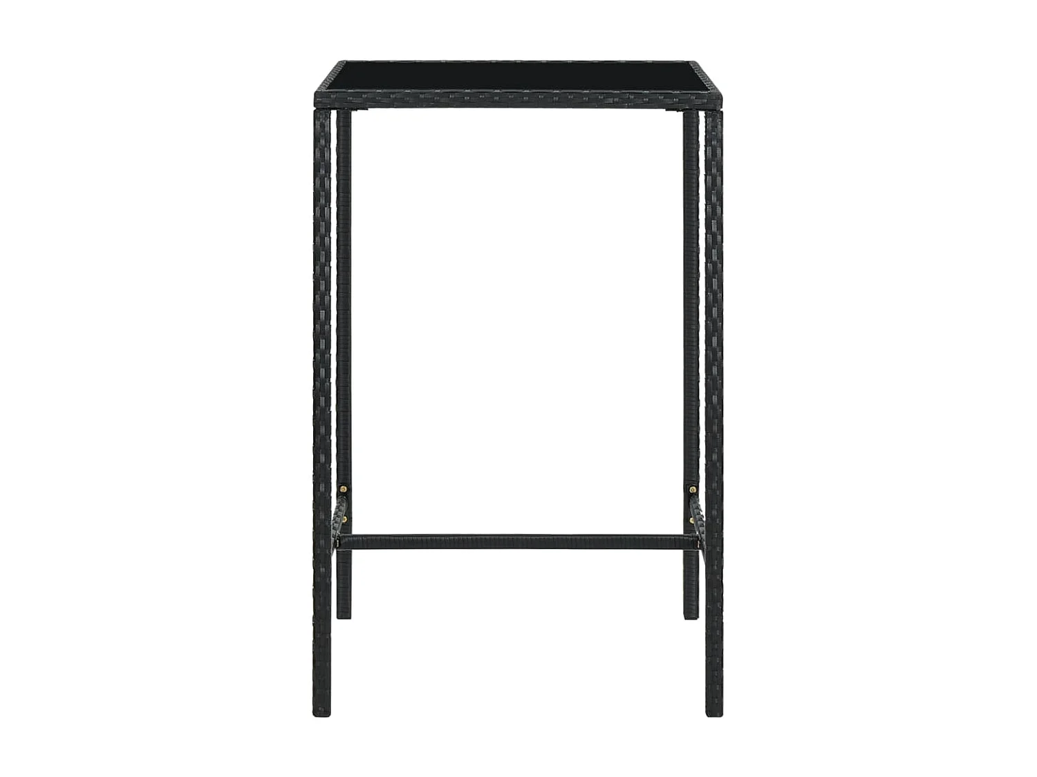 Set Bar da Giardino 5 pz con Cuscini in Polyrattan Nero