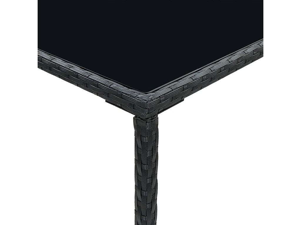 Ensemble de bar de jardin 5 pcs et coussins Résine tressée Noir