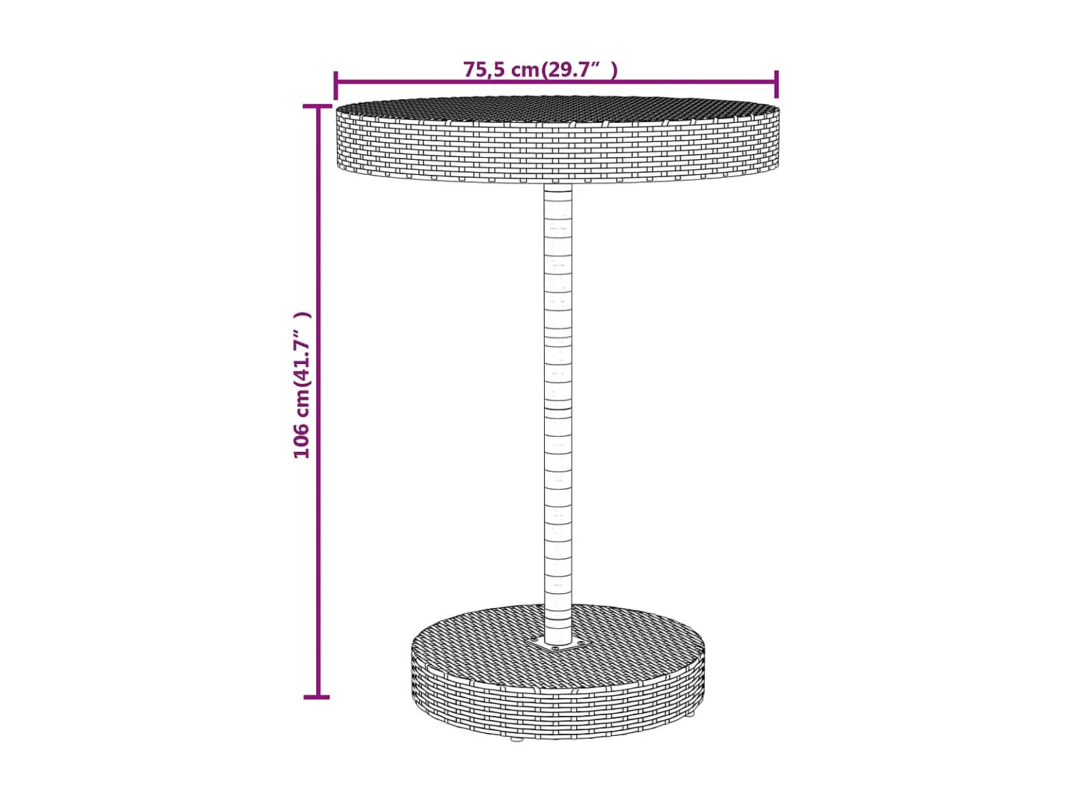 5-tlg. Gartenbar-Set Schwarz Poly Rattan & Massivholz Akazie