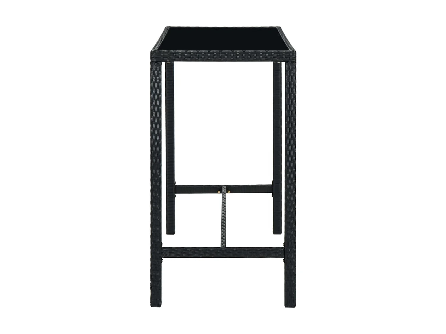 Set da Bar da Giardino 5 pz in Polyrattan Nero