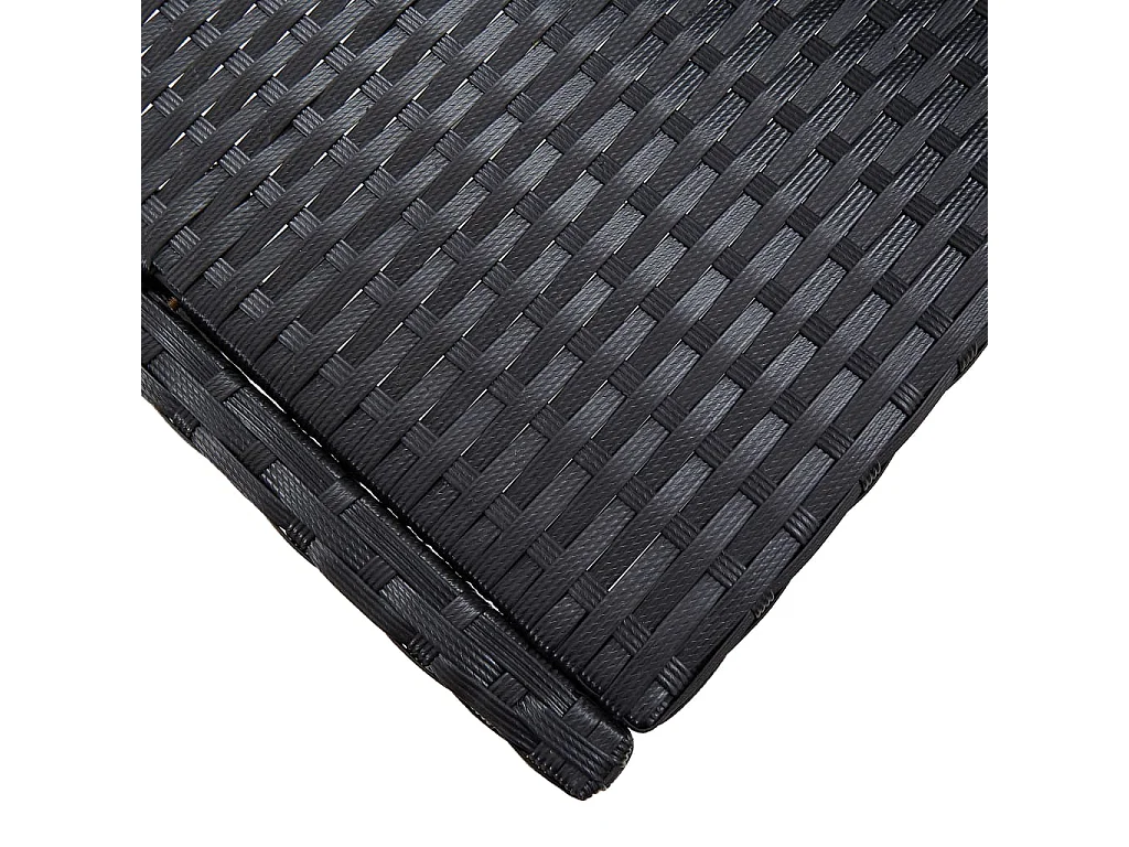 Set da Bar da Giardino 5 pz Polyrattan e Legno di Acacia Nero