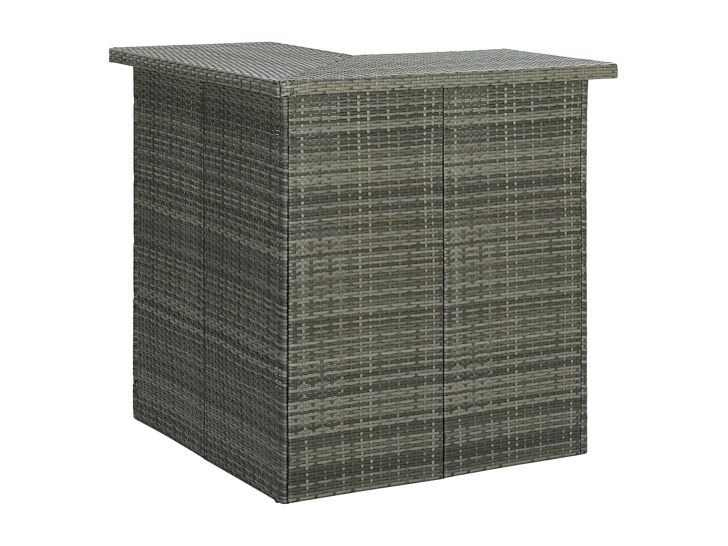 Ensemble de bar de jardin 8 pcs et coussins Résine tressée Gris