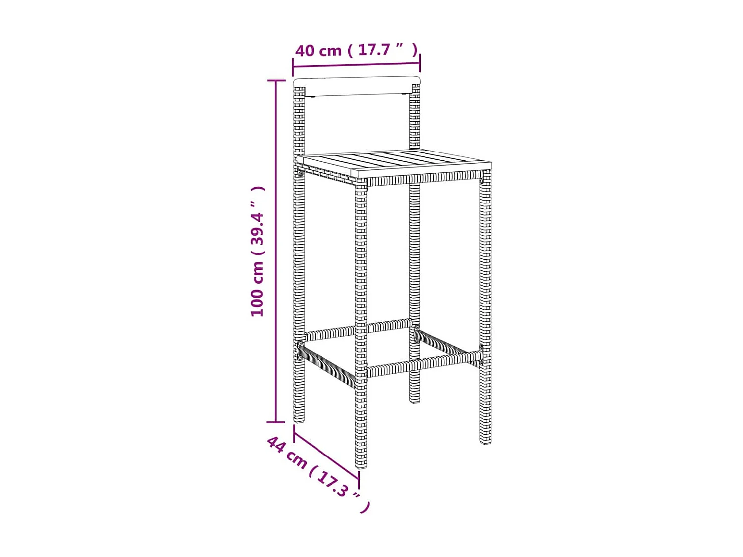 11-tlg. Gartenbar-Set Grau Poly Rattan & Massivholz Akazie