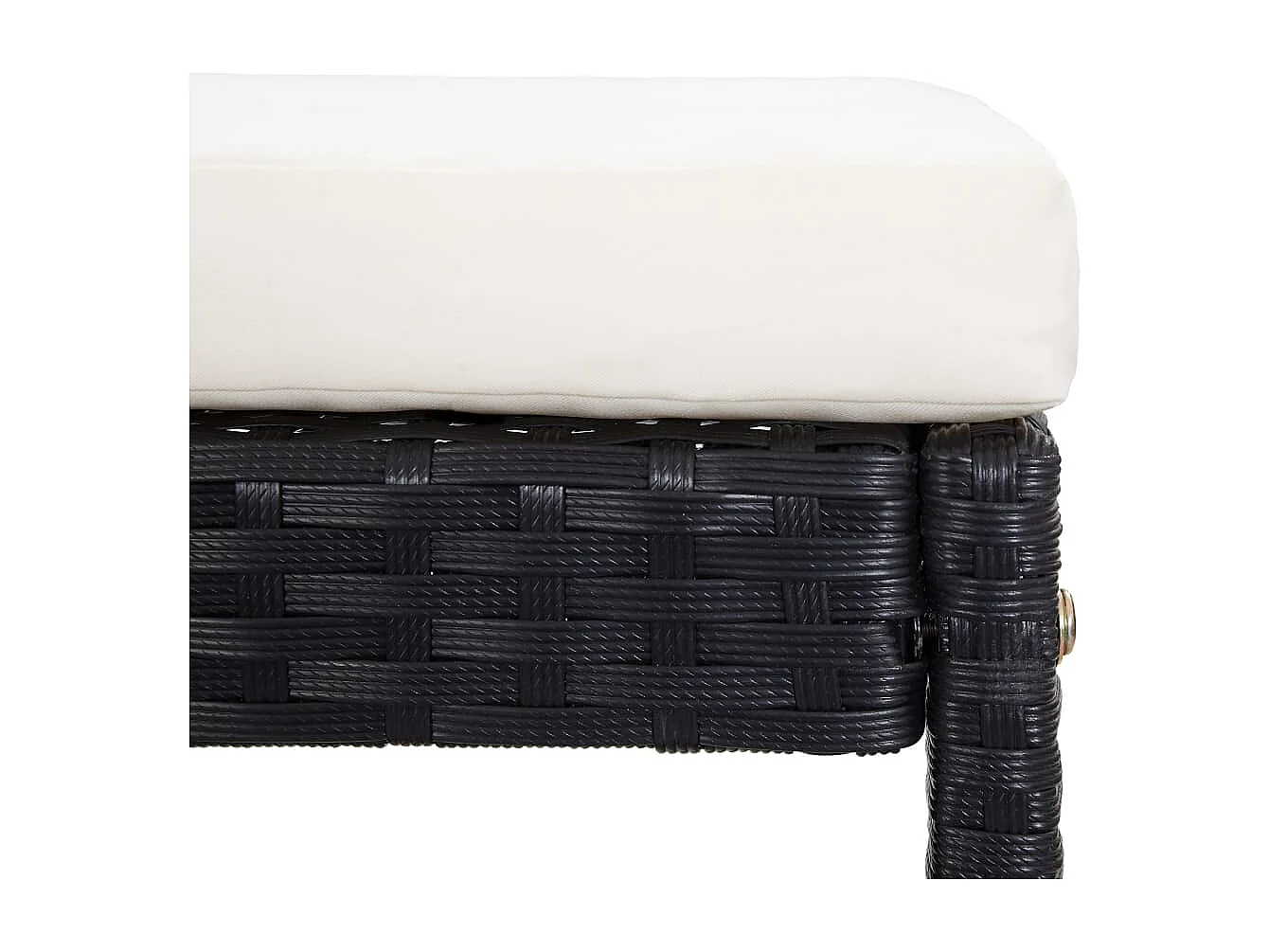 5-tlg. Garten-Bar-Set Poly Rattan und Glas Schwarz