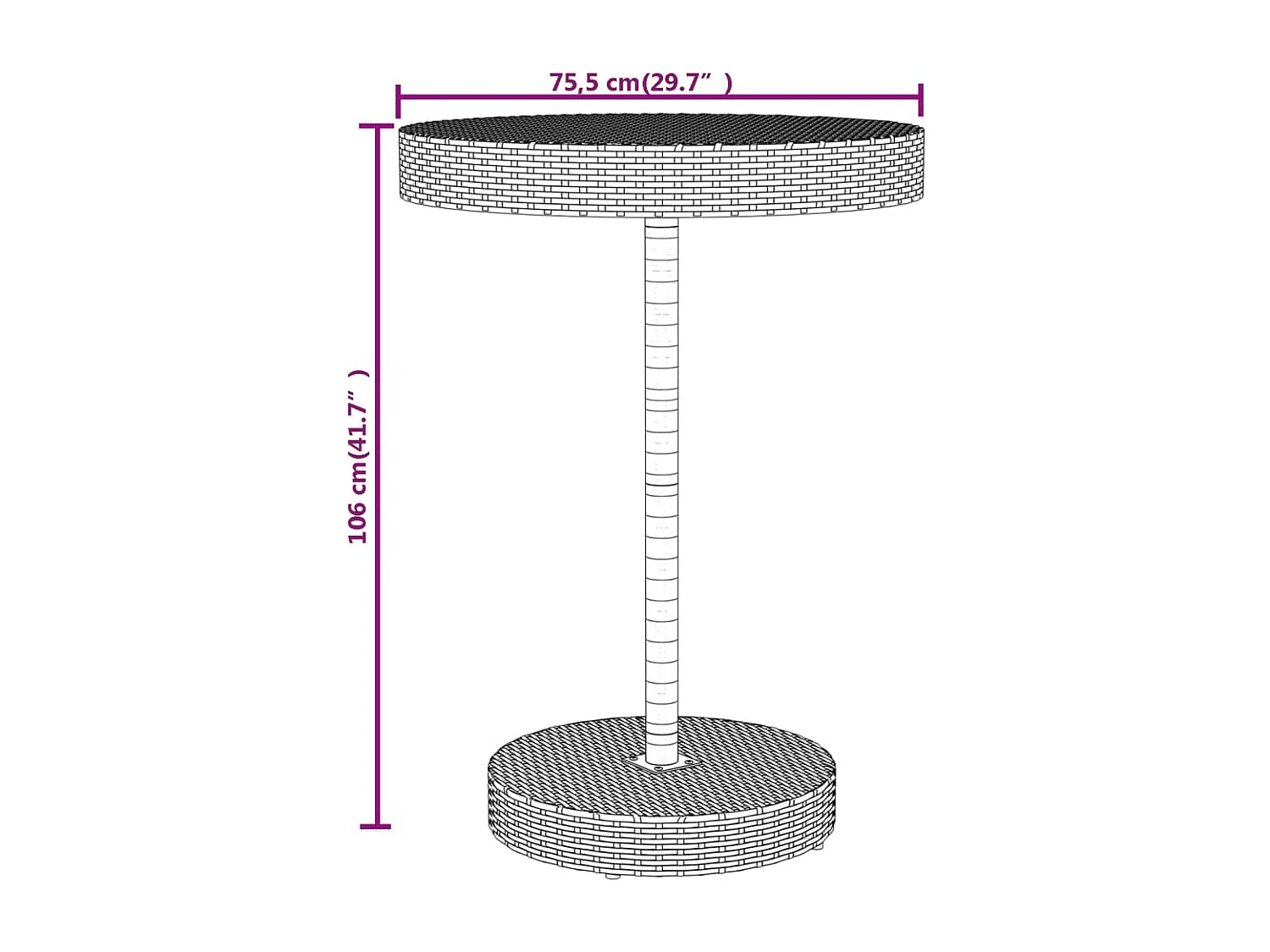 5-tlg. Gartenbar-Set Grau Poly Rattan & Massivholz Akazie