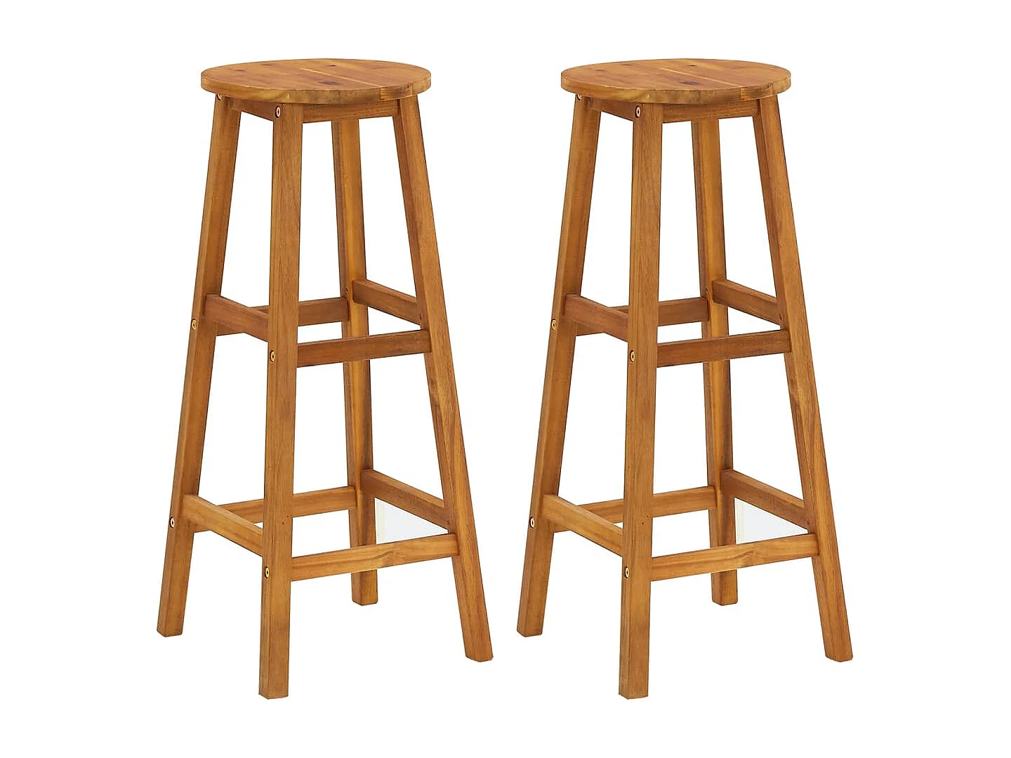 Set da Bar per Giardino 3 pz in Legno Massello di Acacia