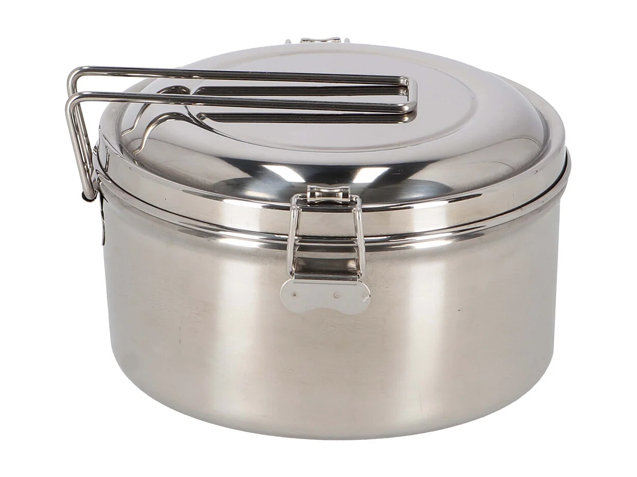 Boîte à lunch ronde en acier inoxydable 1 compartiment