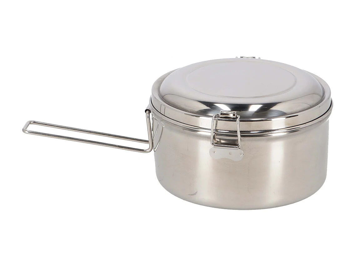 Boîte à lunch ronde en acier inoxydable 1 compartiment