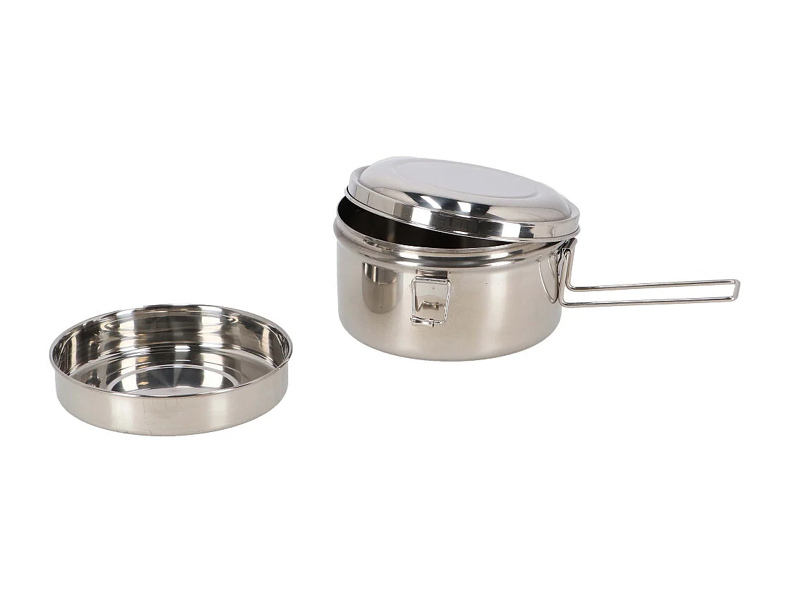 Boîte à lunch ronde en acier inoxydable 1 compartiment