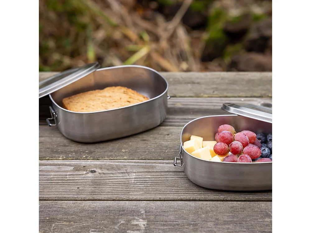 Boîte à lunch en acier inoxydable 19,7 x 14,8 x 6,4 cm