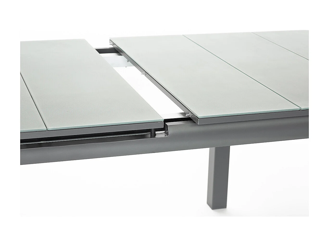 Mesa de jardín de aluminio y cristal