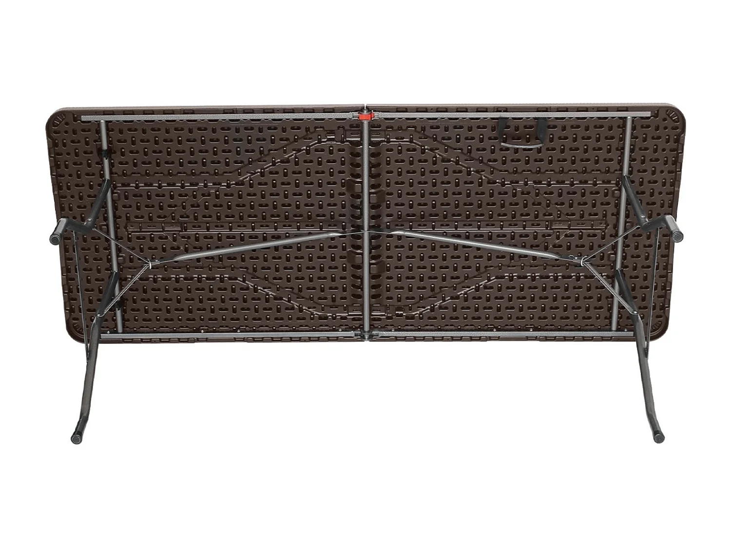 Pack de 2 Tables Pliantes 180cm Rectangulaire Restauration Effet Rotin Thinia Home