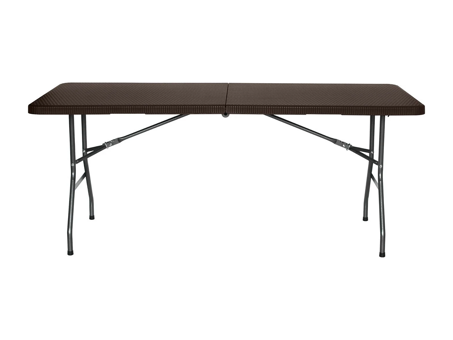 Table Pliante 180cm Restauration Rectangulaire Effet Rotin Thinia Home