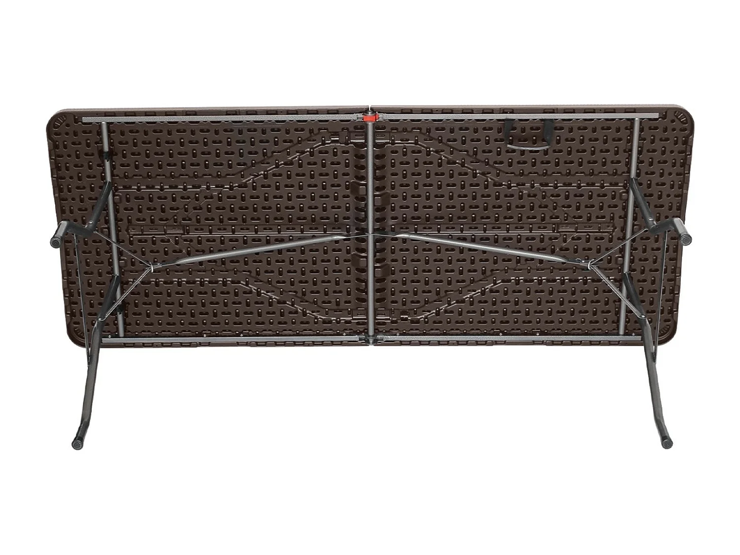 Table Pliante 180cm Restauration Rectangulaire Effet Rotin Thinia Home