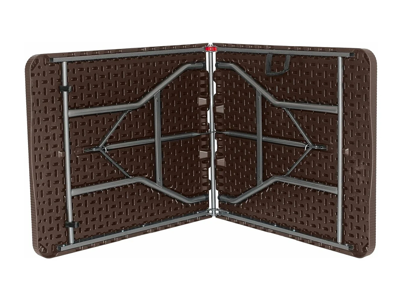 Tavolo da catering rettangolare pieghevole effetto rattan 180x74cm Thinia Home