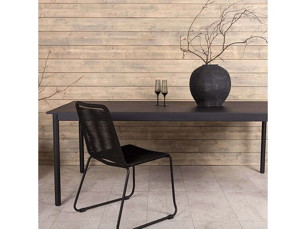 Table de Jardin "Modena" 200cm Noir