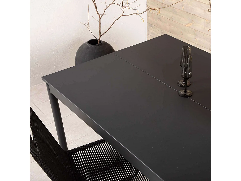 Table de Jardin "Modena" 200cm Noir