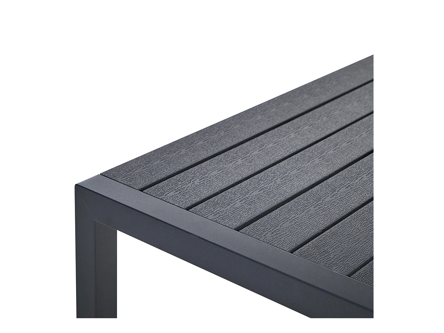 Stół ogrodowy VERNIO 180 cm 90 cm Metal Czarny