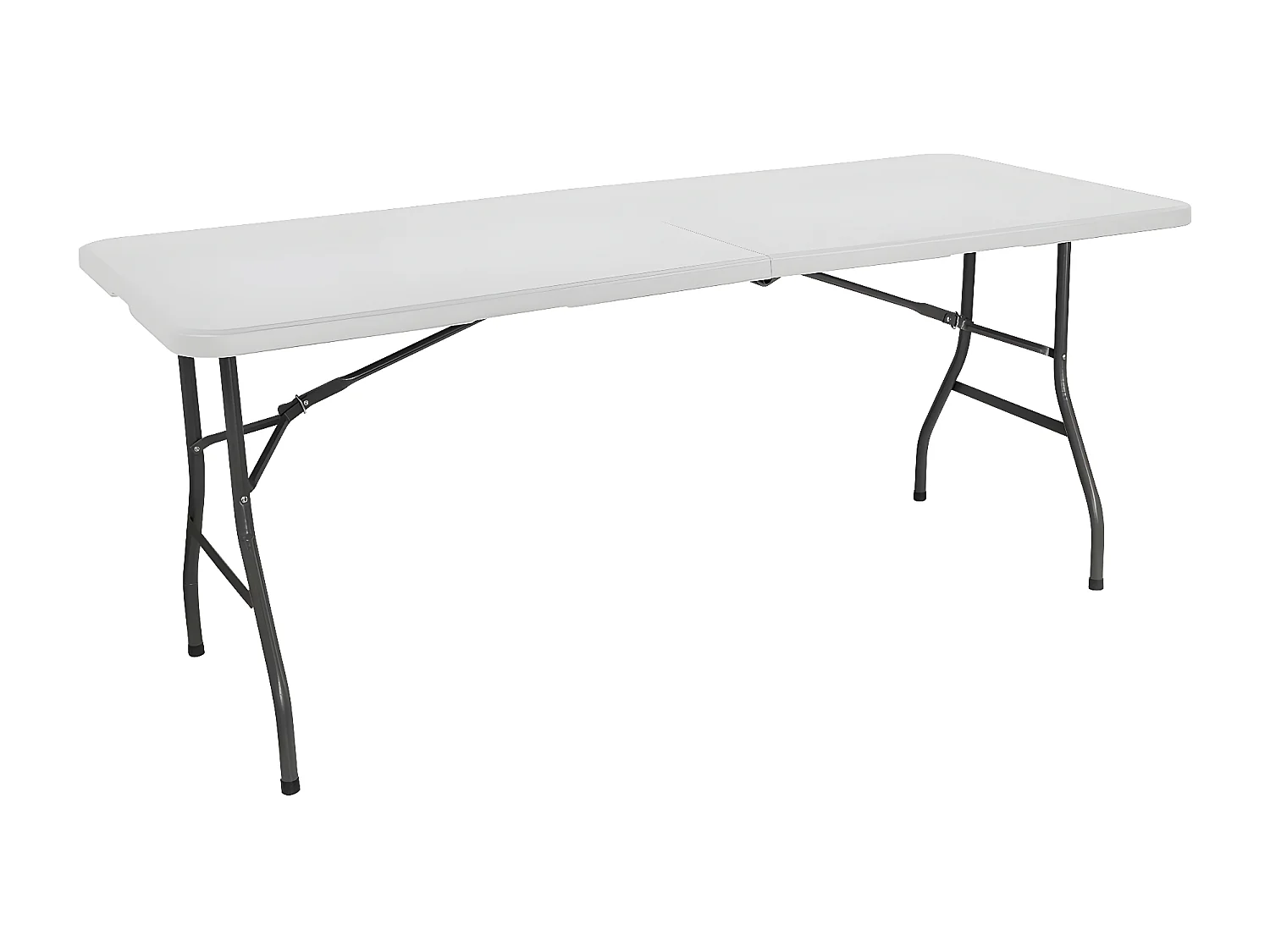 Tavolo da catering rettangolare pieghevole bianco 240x74cm Thinia Home