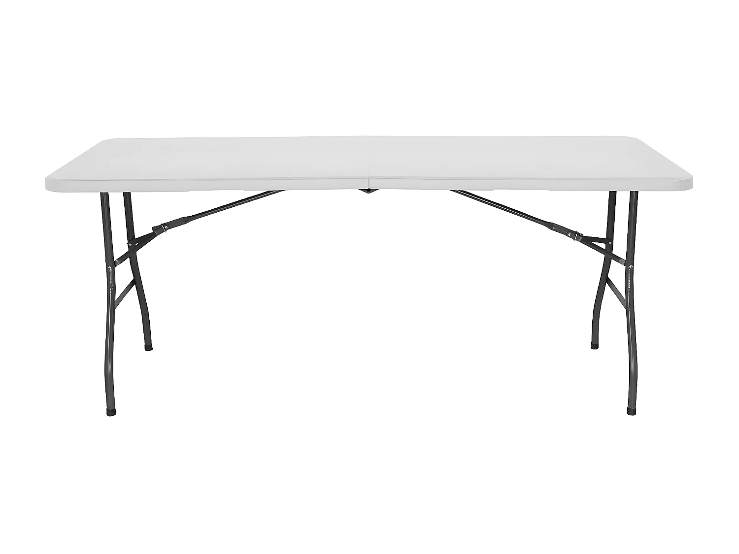 Tavolo da catering rettangolare pieghevole bianco 240x74cm Thinia Home