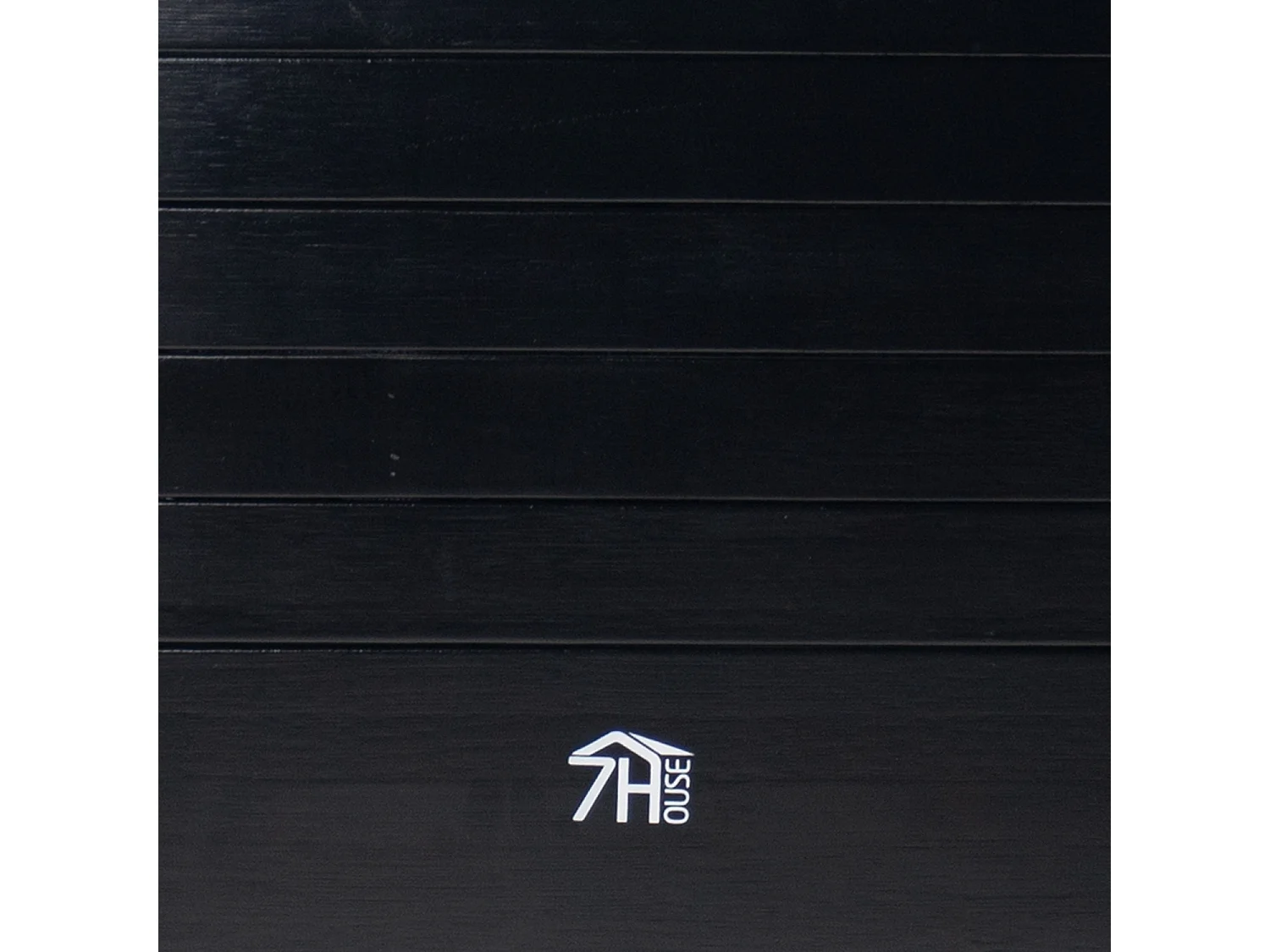 Table pliante en bambou vernis 60x60x75cm Noir 7house