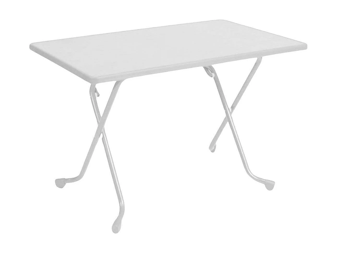 Table de jardin en acier 4 personnes en acier Cola Blanc