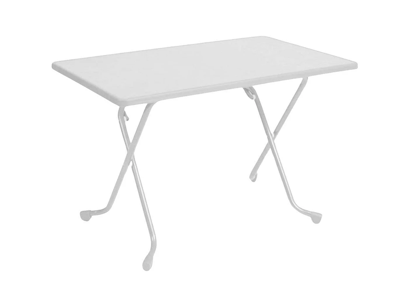 Table de jardin en acier 4 personnes en acier Cola Blanc