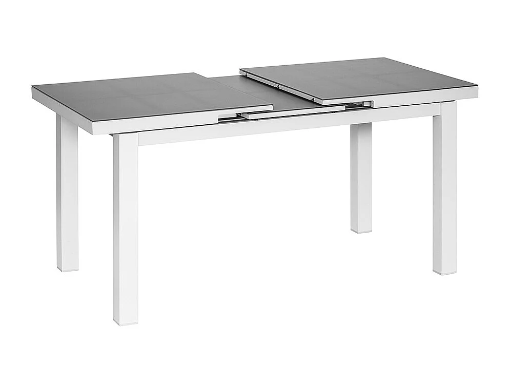 Table de jardin rectangulaire en aluminium gris perle Ibiza Perle - 8/10 places - Jardiline