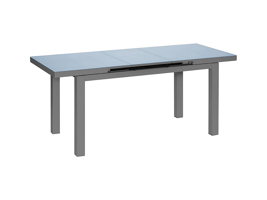 Table à manger d'extérieur extensible en aluminium gris  Ibiza anthracite - 10/12 places - Jardiline