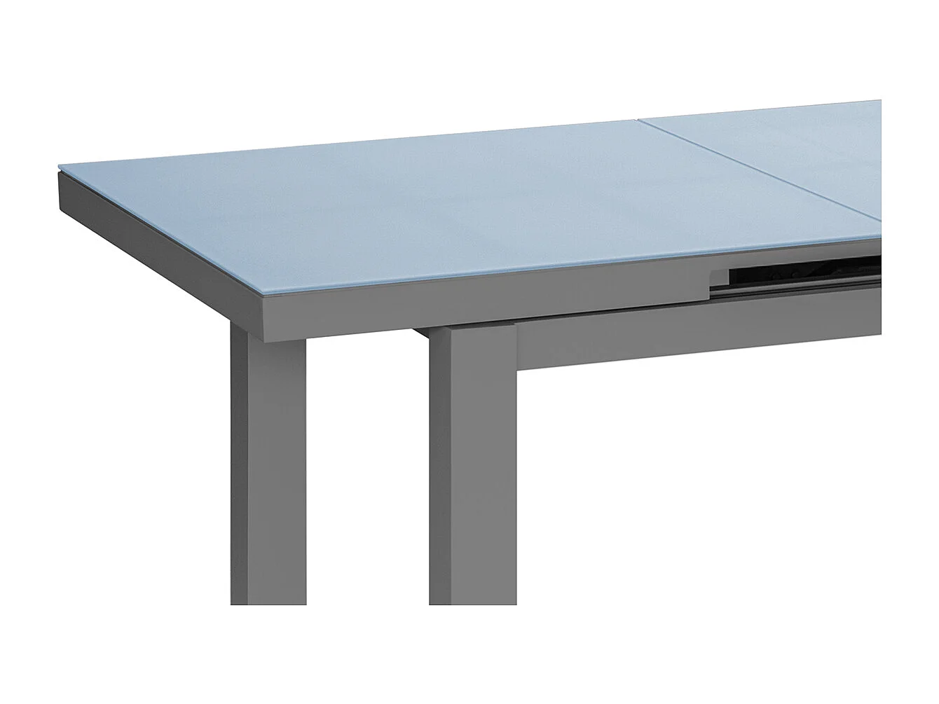Table à manger d'extérieur extensible en aluminium gris  Ibiza anthracite - 10/12 places - Jardiline