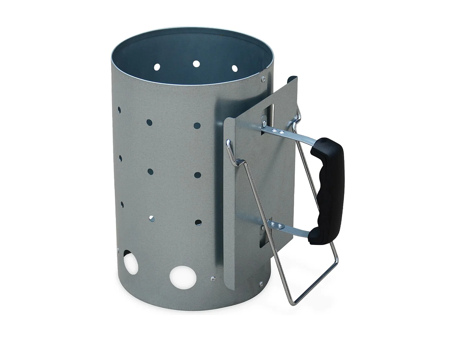 Camino di accensione xl per barbecue a carbonella, 30cm, grigio