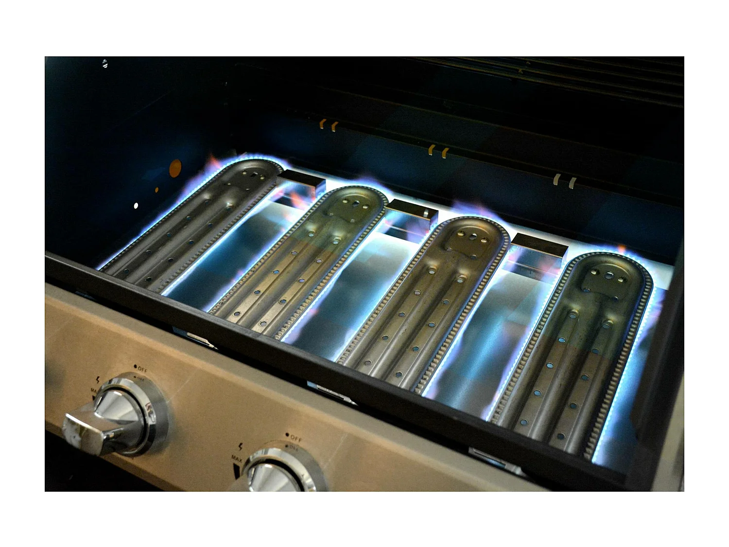 Set di 4 bruciatori e 4 diffusori per barbecue richelieu, d'artagnan e