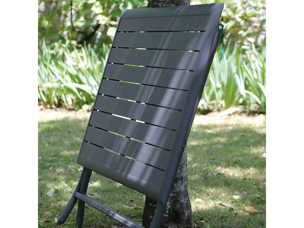 Table pliante en aluminium Lorita 70cm Graphite