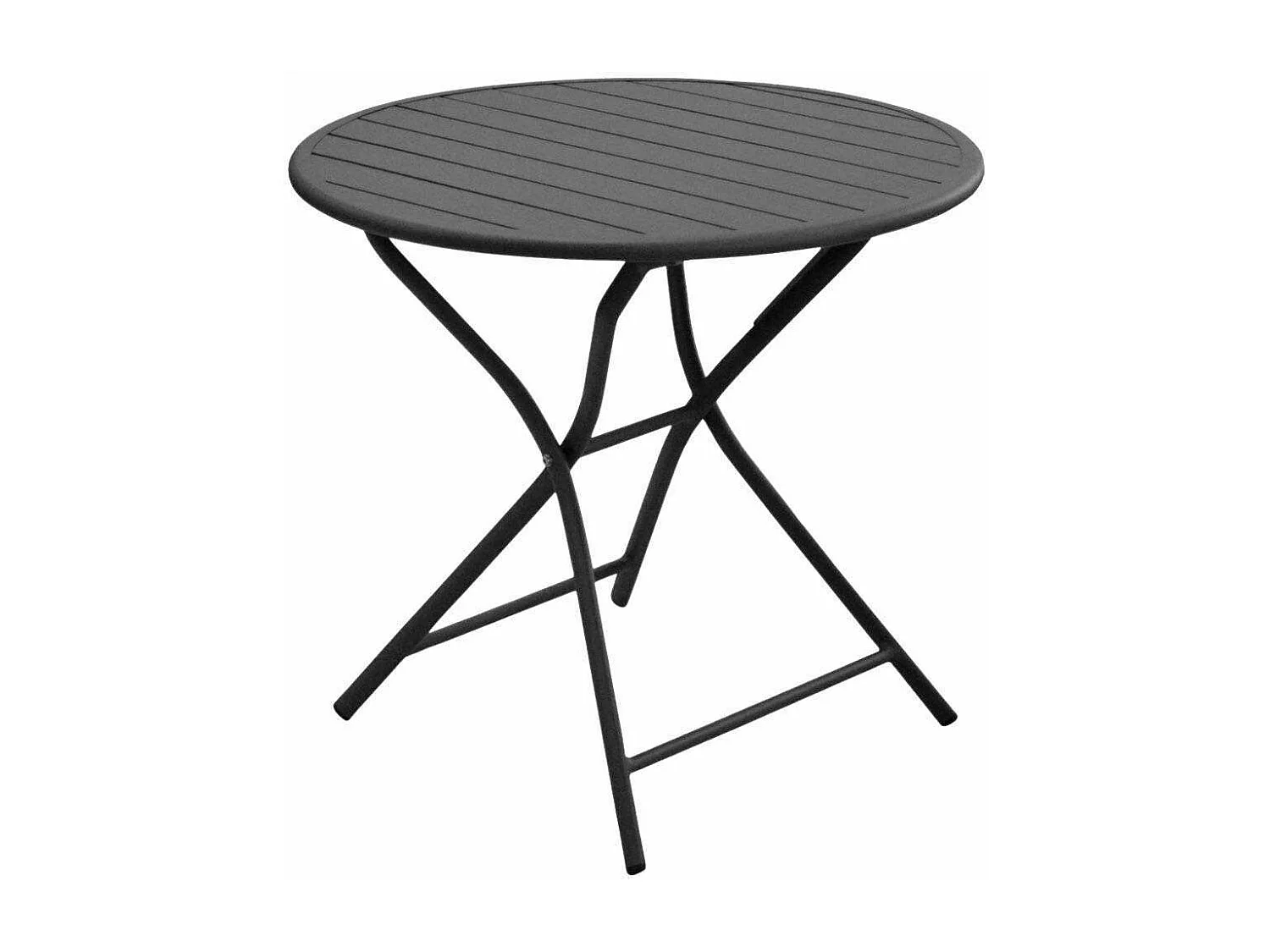 Table de jardin ronde en aluminium 2 personnes Globe Graphite