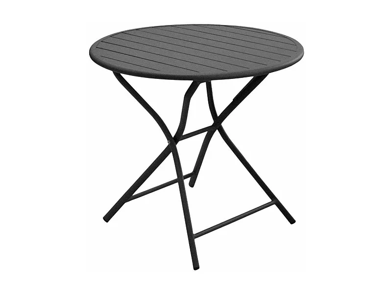 Table de jardin ronde en aluminium 2 personnes Globe Graphite