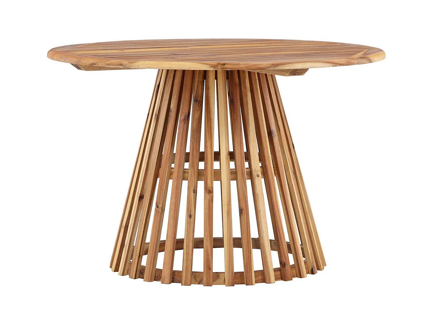 Table de Jardin Ronde en Bois "Lumpur" 120cm Naturel