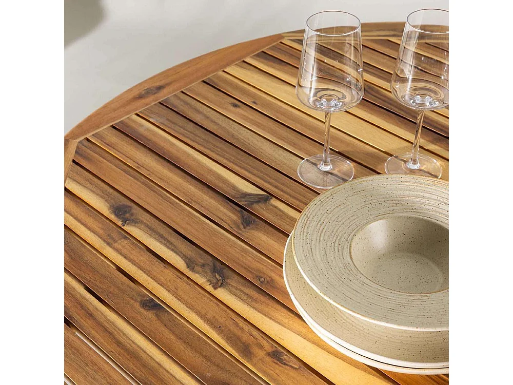 Lumpur tuintafel Ø120 naturel.