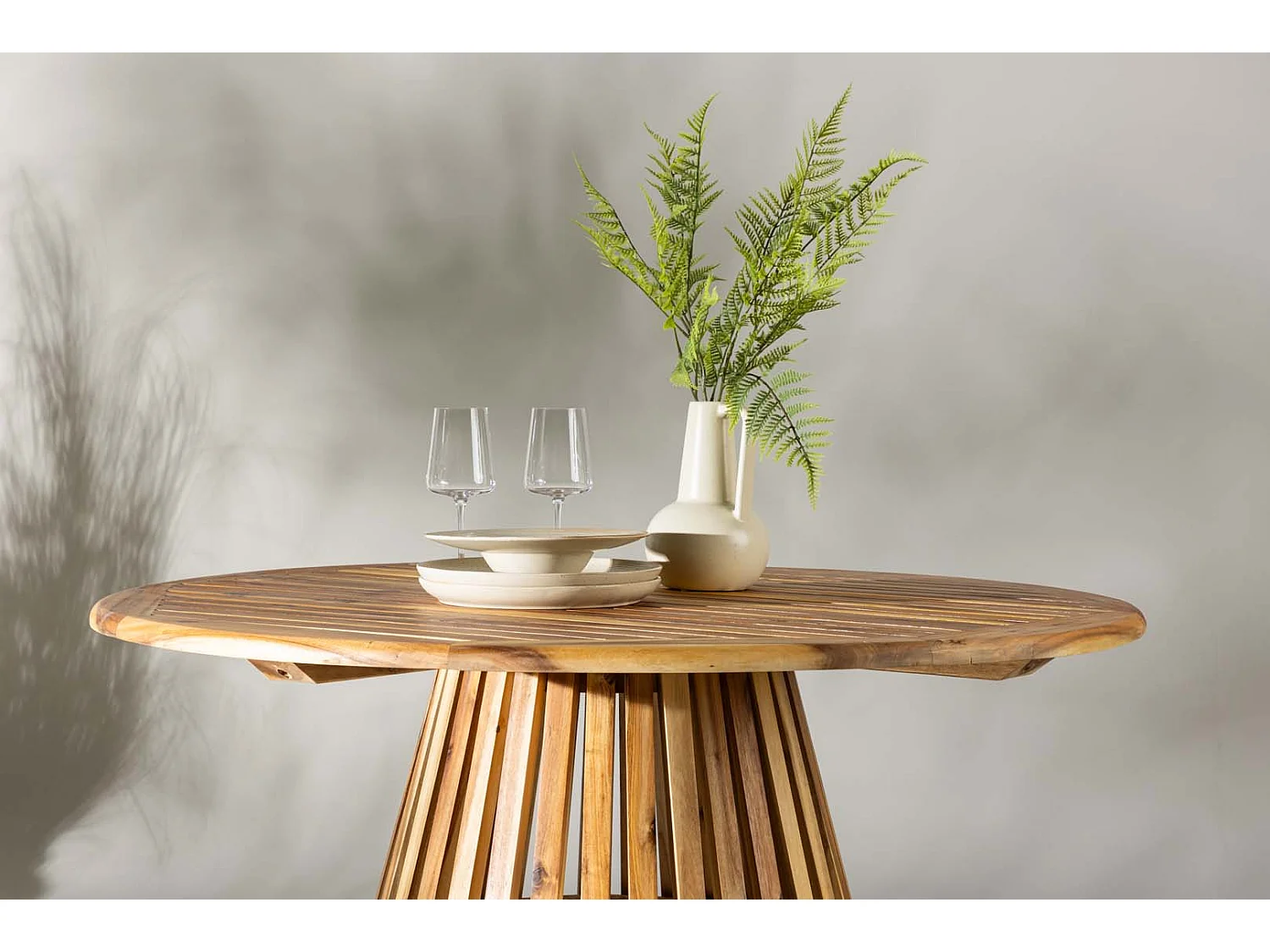 Lumpur table de jardin Ø120 naturel.