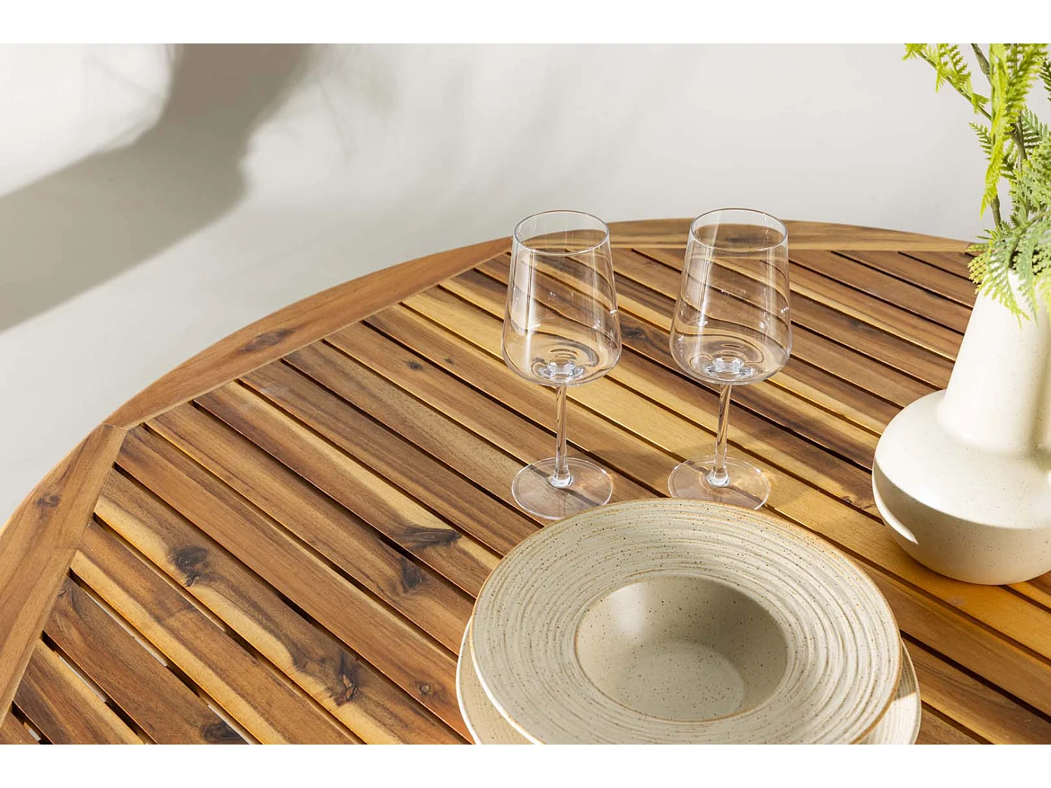 Lumpur table de jardin Ø120 naturel.