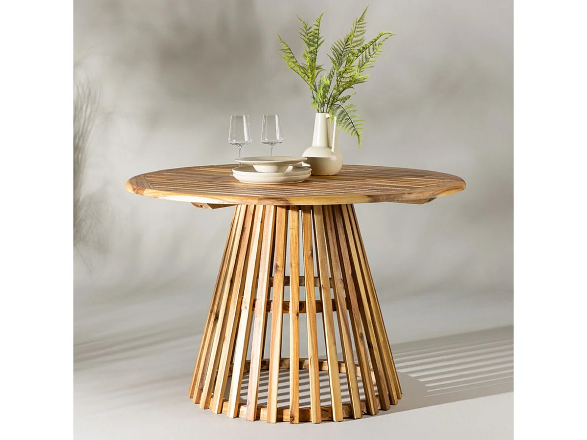 Lumpur table de jardin Ø120 naturel.