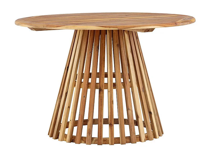 Table de Jardin Ronde en Bois "Lumpur" 120cm Naturel